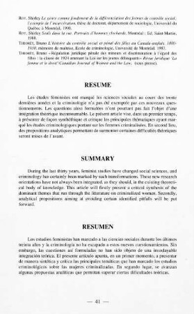 21-42, 2. Les recherches sur les femmes criminalisées. Questions actuelles et nouvelles questions de recherche