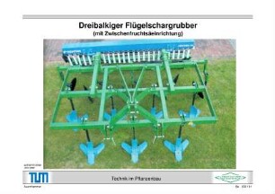Dreibalkiger Flügelschargrubber (mit Zwischenfruchtsäeinrichtung)