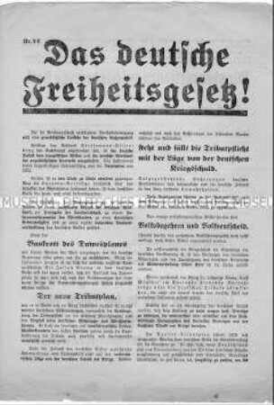 Flugblatt zum Volksbegehren gegen den Young-Plan