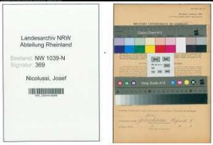 Entnazifizierung Josef Nicolussi , geb. 08.03.1896 (Werkmeister)