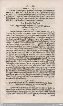 Die Zwölffte Auffgab. Eines vorgegebenen Circkel-stucks/seinen gantzen Circkel zubeschreiben/oder zu erfüllen.