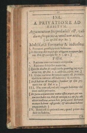 IXL. A Privatione Ad Habitum. - LXIX. Ab Alimenzis Ad Piam Causam.