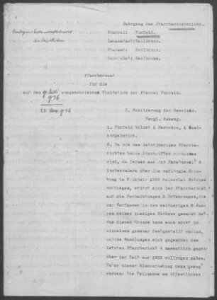 Fürfeld: Pfarrbericht 1936