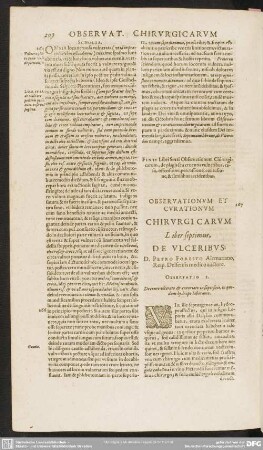 Observationum Et Curationum Chirurgicarum Liber septimus, De Ulceribus