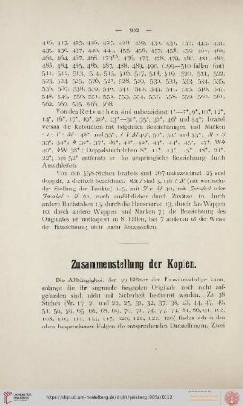 Zusammenstellung der Kopien