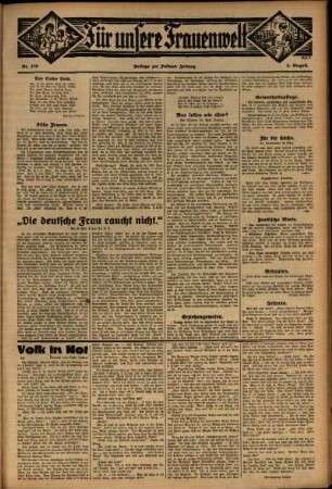 Zweite Ausgabe vom Donnerstag, den 03. August 1933.