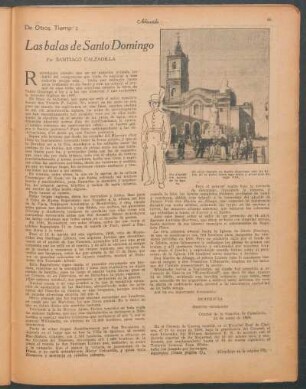 Las balas de Santos Domingo : De otros tiempos