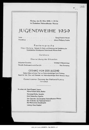 Jugendweihe 1959