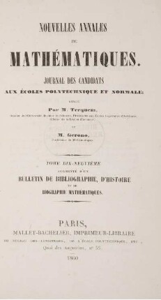 19: Nouvelles annales de mathématiques