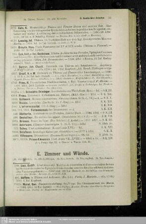 E. Zimmer und Wände