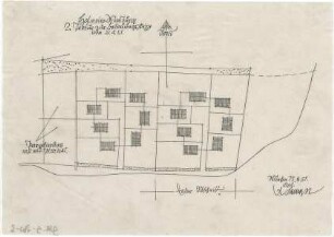 Gsaenger, Gustav; Moosburg (Bayern); Haus Hofmeier - 2. Tektur zur Bebauung vom 21. April 1951 (Lageplan)