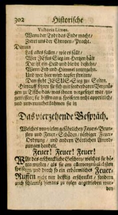 Das vierzehende Gespräch. Welches von vielen gefährlichen Feuers-Brunsten und Feuer-Schäden/ ... handelt.