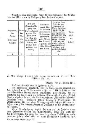 Amtsbezeichnung der Lehrerinnen an öffentlichen Mittelschulen : [G. Öffentliches Volksschulwesen]