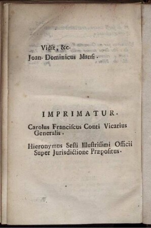 Imprimatur.