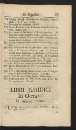 Libri Juridici In Octavo