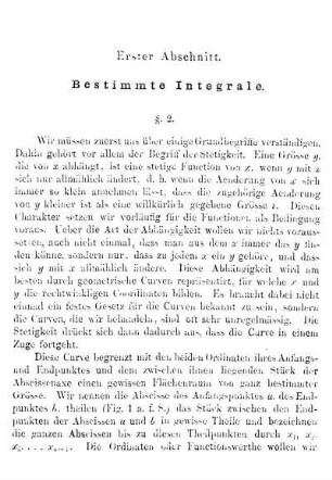 §. 2. Grundbegriffe. Das einfache bestimmte Integral