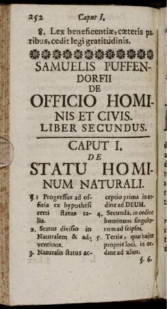 Caput I. De Statu Hominum Naturali.