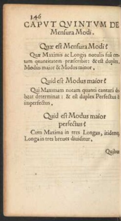 Caput Quintum De Mensura Modi.