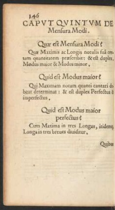 Caput Quintum De Mensura Modi.