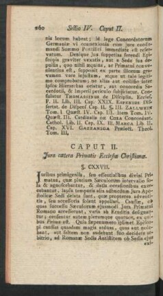 Caput II. Jura coetera Primatis Ecclesiae Christianae