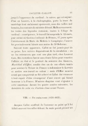 VIII. - Fin prématurée (1631-1635)