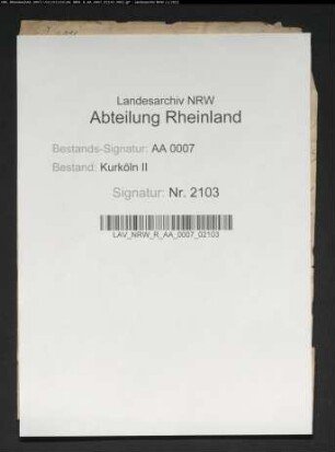 Beschaffung eines Planes der Stadt Mülheim (Grenze mit Deutz)