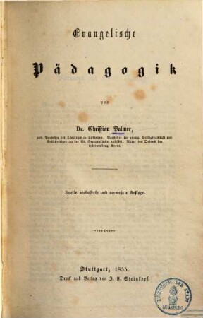 Evangelische Pädagogik