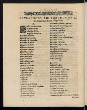 Cathalogus Auctorum ...