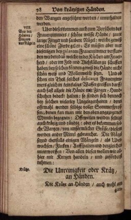 VIII. Von den Händen, Fingern und Nägeln