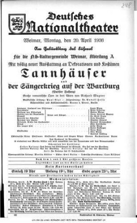 Tannhäuser und Der Sängerkrieg auf Wartburg