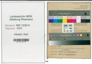 Entnazifizierung Karl Hinsch , geb. 27.11.1904 (Architekt)