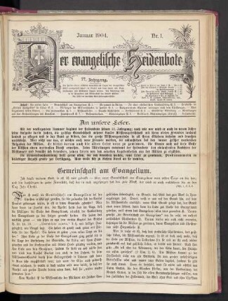 Nr. 1. Januar 1904