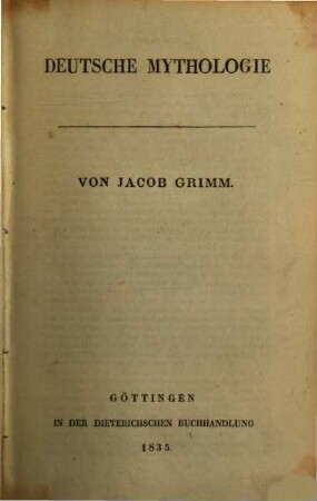 Deutsche Mythologie