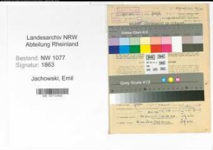 Entnazifizierung Emil Jachowski , geb. 02.11.1919 (Polizist)