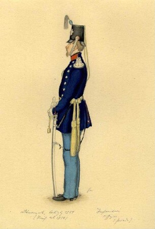 Uniformbild, Infanterieoffizier der dänischen Armee (1864)