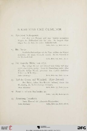 Kartons und Ölbilder (Nr. 22-39)