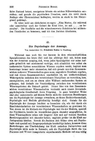 668-693, Die Psychologie der Aussage