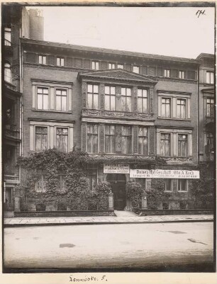Wohnhaus Dr. Friedenthal Lennéstraße 5, Berlin-Tiergarten: Ansicht (aus: Julius Kohte, Alt-Berlin, Bauwerke in Berlin und Charlottenburg, aufgenommen 1907-1914)