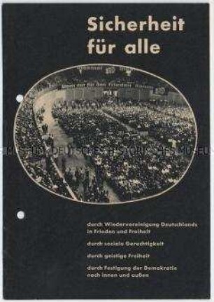 Reich bebilderte Propagandaschrift der SPD zur Bundestagswahl am 15. September 1957