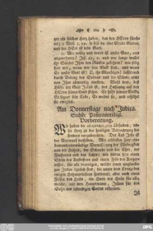 Am Donnerstage nach Judica. Sechste Paßionspredigt.