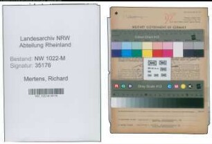Entnazifizierung Richard Mertens , geb. 09.05.1889 (Musiker)
