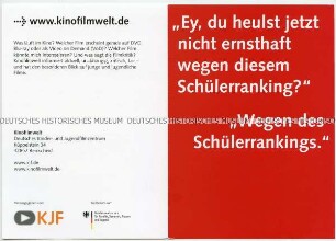 Werbepostkarte für das Online-Magazin "Kinofilmwelt"