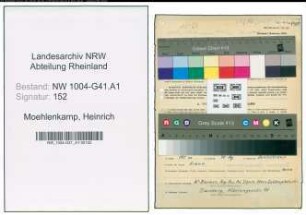 Entnazifizierung Heinrich Moehlenkamp , geb. 18.02.1896 (Polizeibeamter)