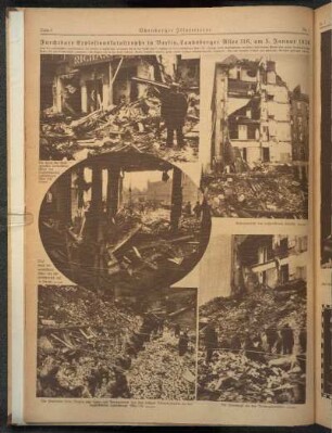 Furchtbare Explosionskatastrophe in Berlin, Landsberger Allee 116 , am 5. Januar 1926