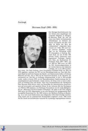 Hermann Kopf (1901-1991; Nachruf)