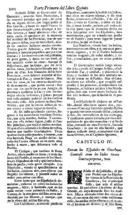 Cap. 4. Entran los Españoles en Guachoya: cuentase como los Indios tienen Guerra