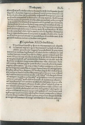 Capitulum. XII. De fructibus.
