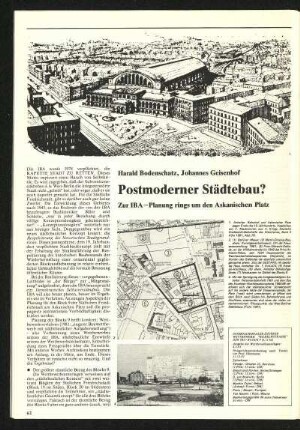 Postmoderner Städtebau?