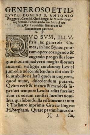 Dictionarii Latino-Graeci, Sive Synonymorum D. M. R. ... Pars ..., 2