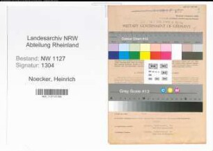 Entnazifizierung Heinrich Noecker , geb. 03.01.1907 (Steuerinspektor)